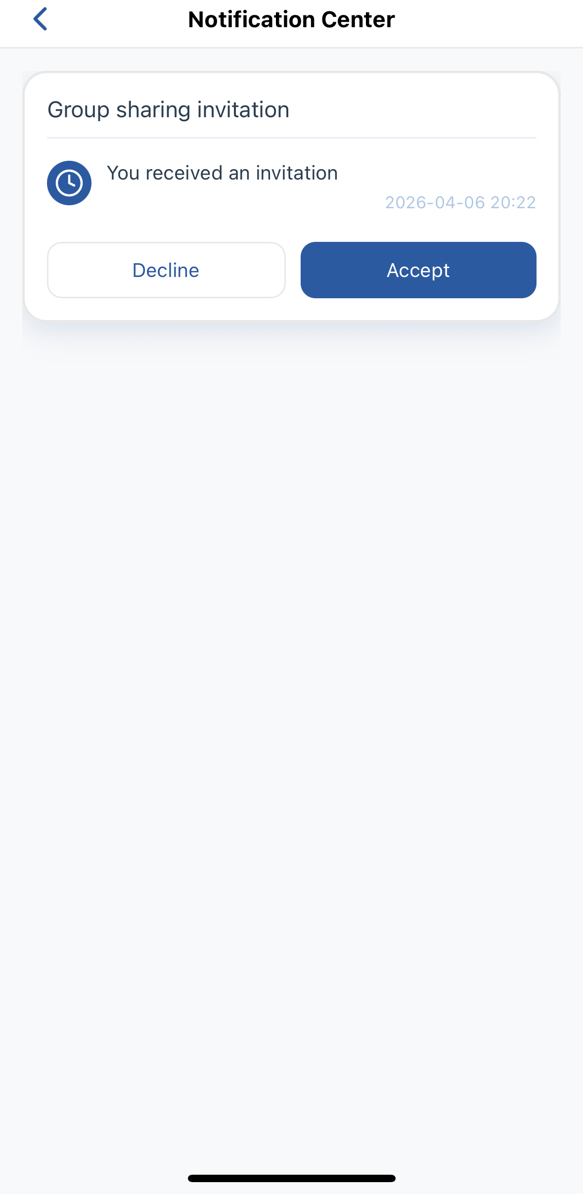 Sharing Notification