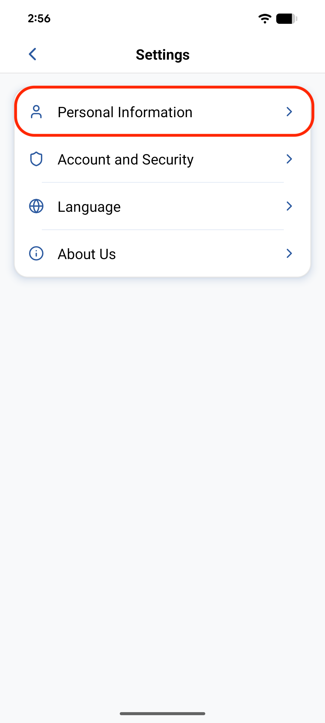 Personal Information with nickname edit control