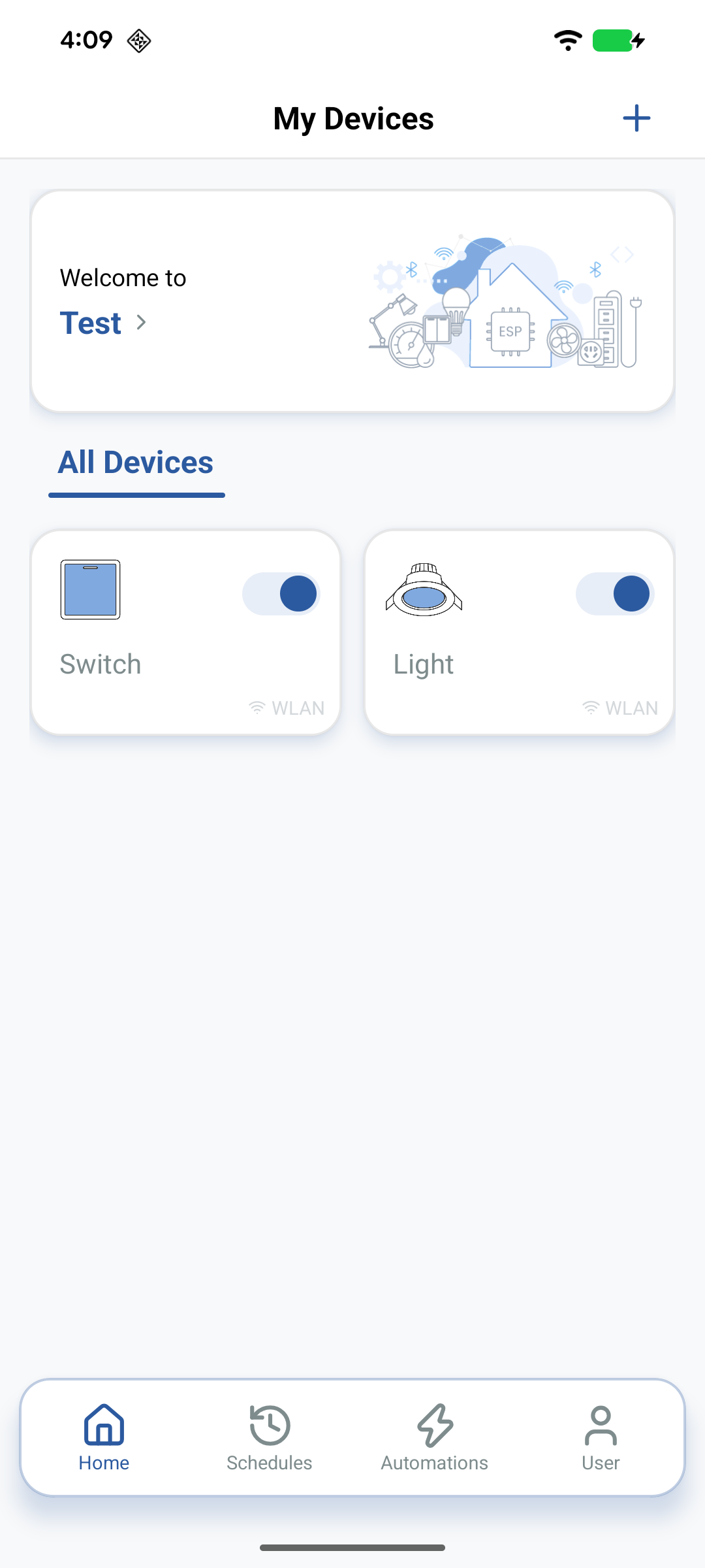Toggle power on a device card