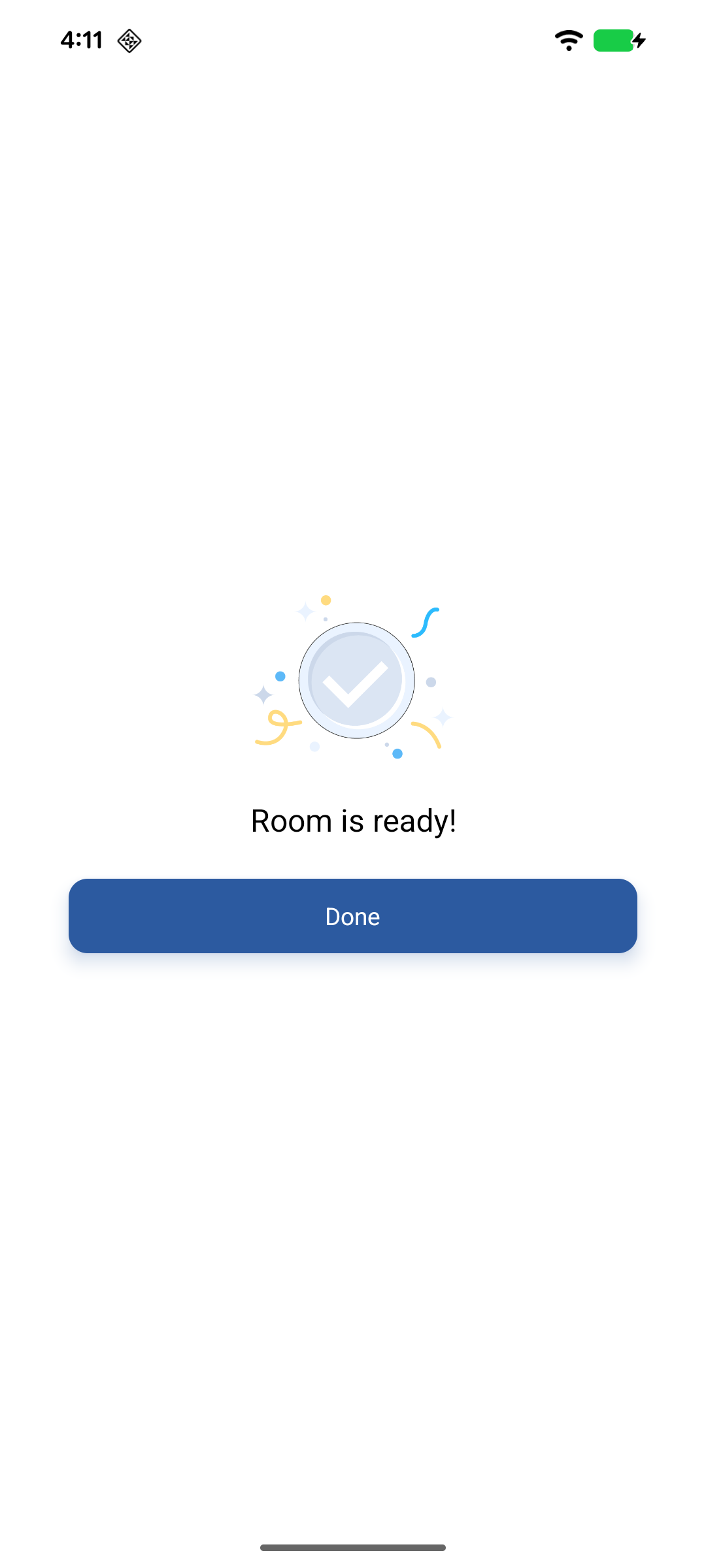 Room saved on the Home screen