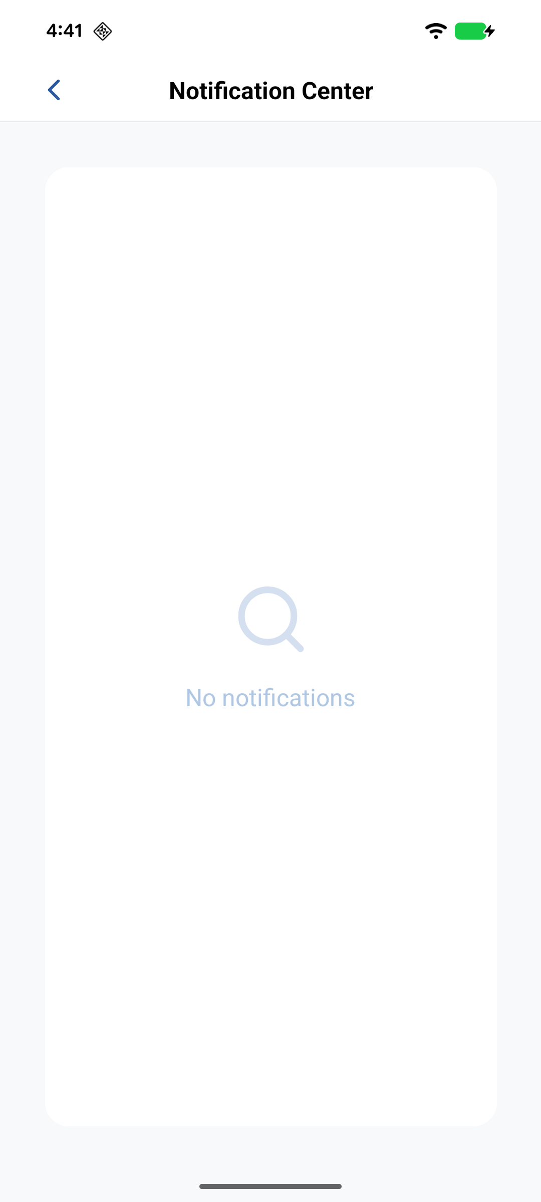 Notification Center message list