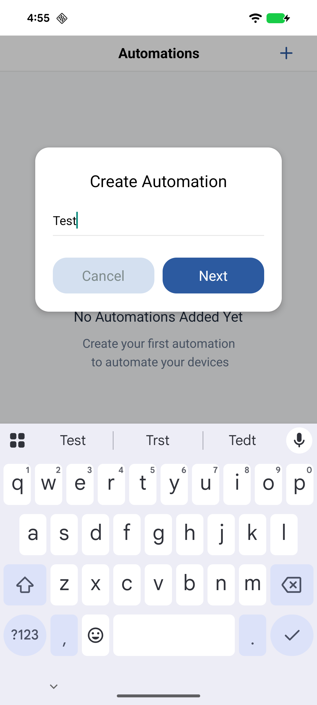 Name the new Automation