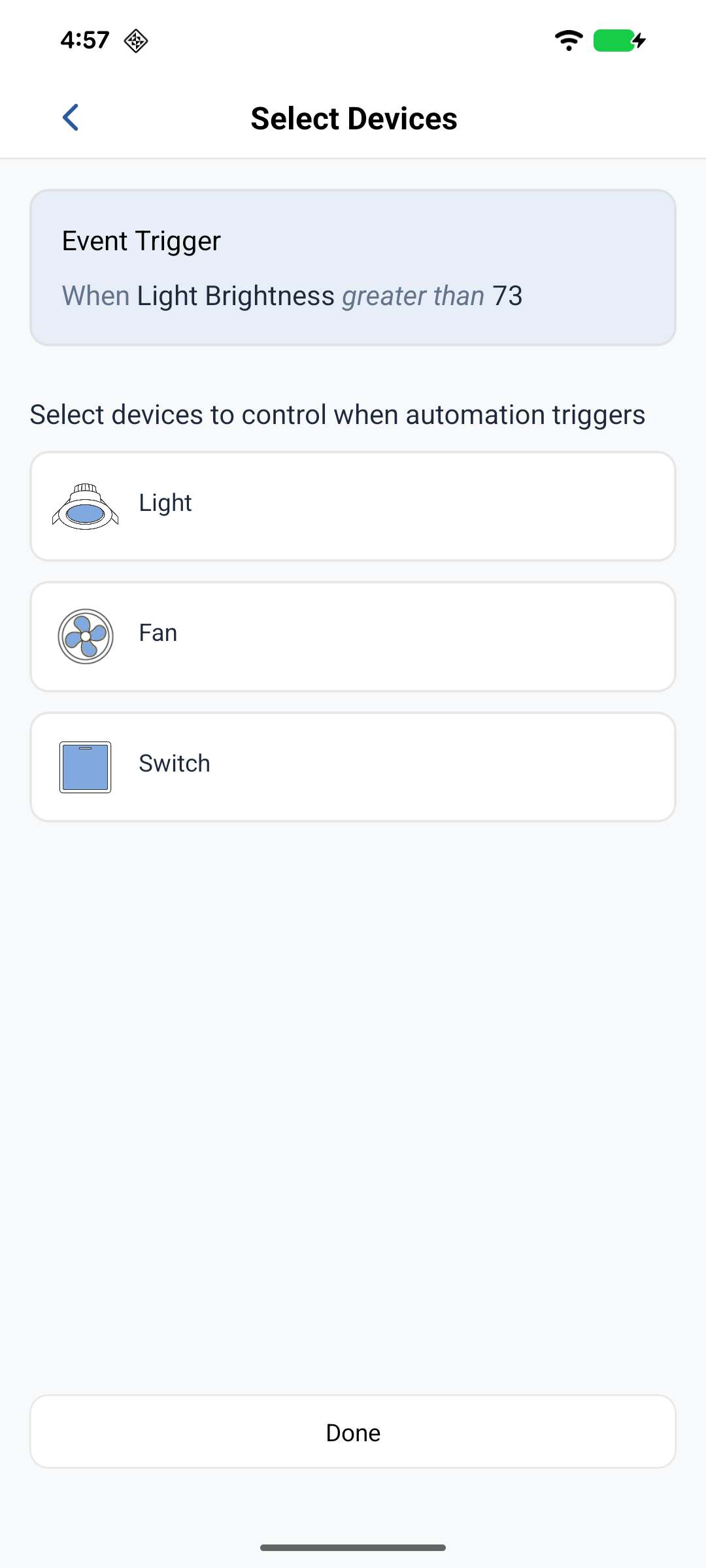 Select action devices