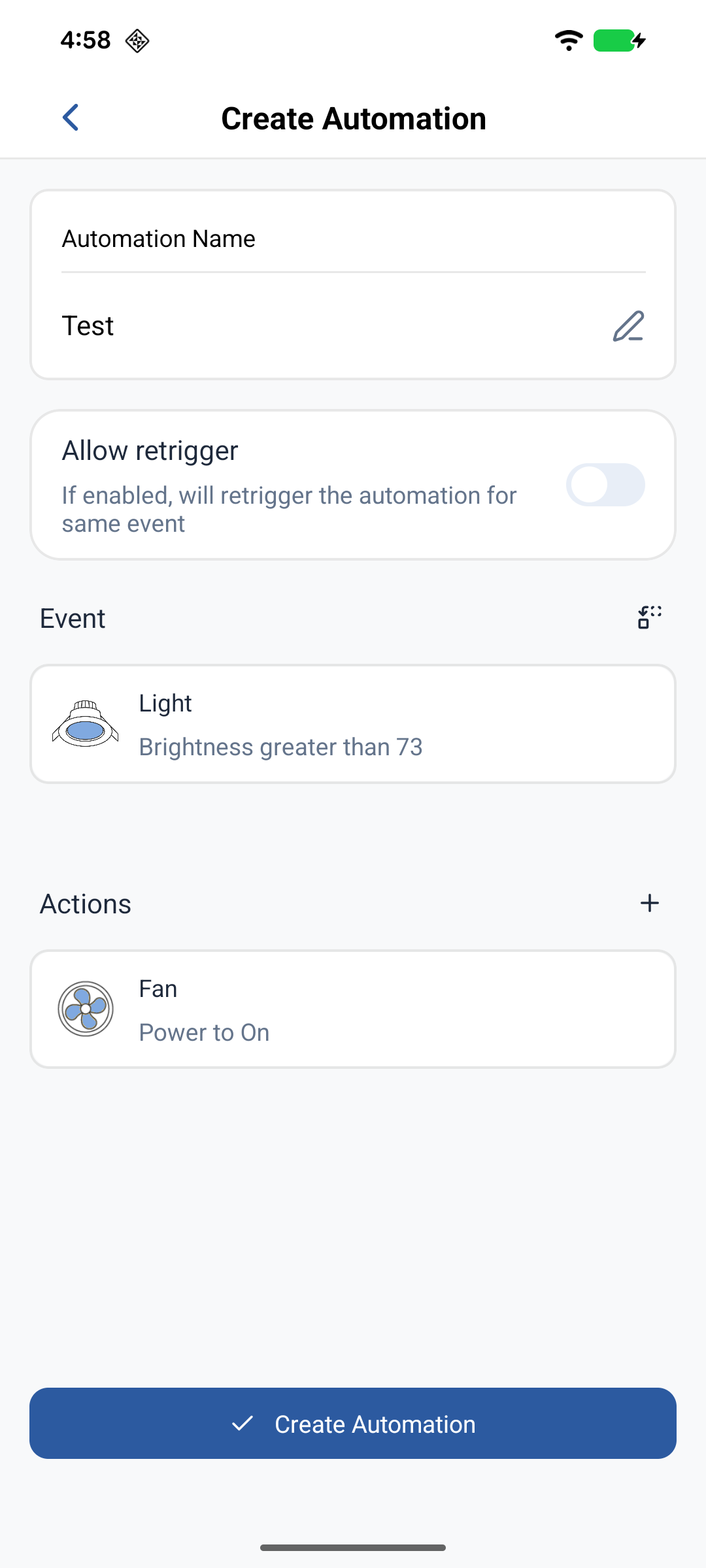 Configure action parameter values